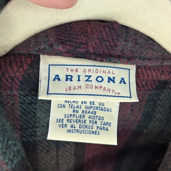 Vintage Arizona Plaid Southwestern Wool Blend barn Jacket coat size men's Medium - Picture 5 of 6